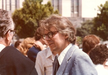 Heber Jentzsch in 1978, leading a church protest against the Operation Snow White prosecutions.