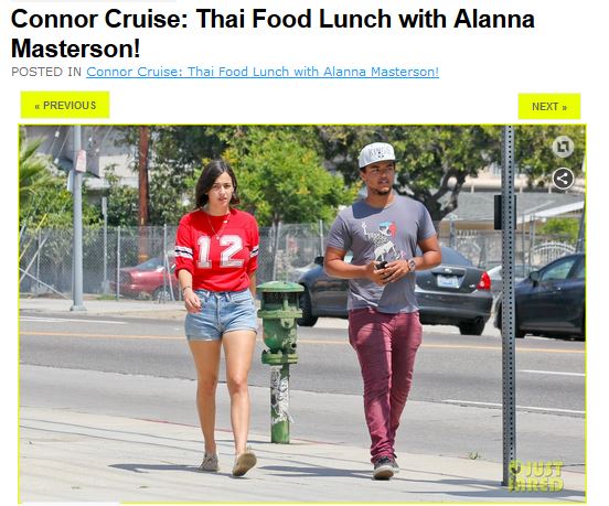 Photos of Connor and Alanna showed up on various gossip sites last month.