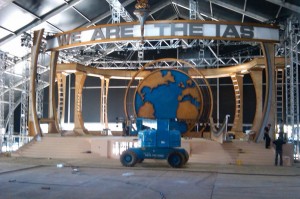 This photo turns out to be from 2011, but was given to builders constructing this year's stage.