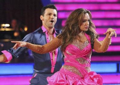 Leah Remini and dancer Tony Dovolani on Dancing With the Stars