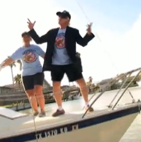Squirrel Busters Ed Bryan and Joanne Wheaton on a boat in a 2011 video we'd like to see again